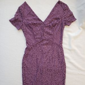 NWT Dynamite Purple Lace Bodycon Dress Size Small